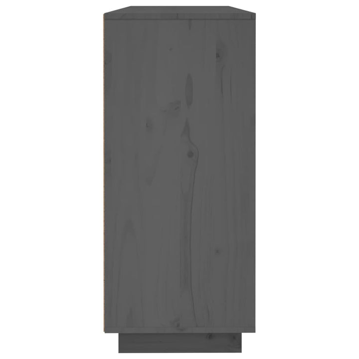 skænk 120x35x80 cm massivt fyrretræ grå