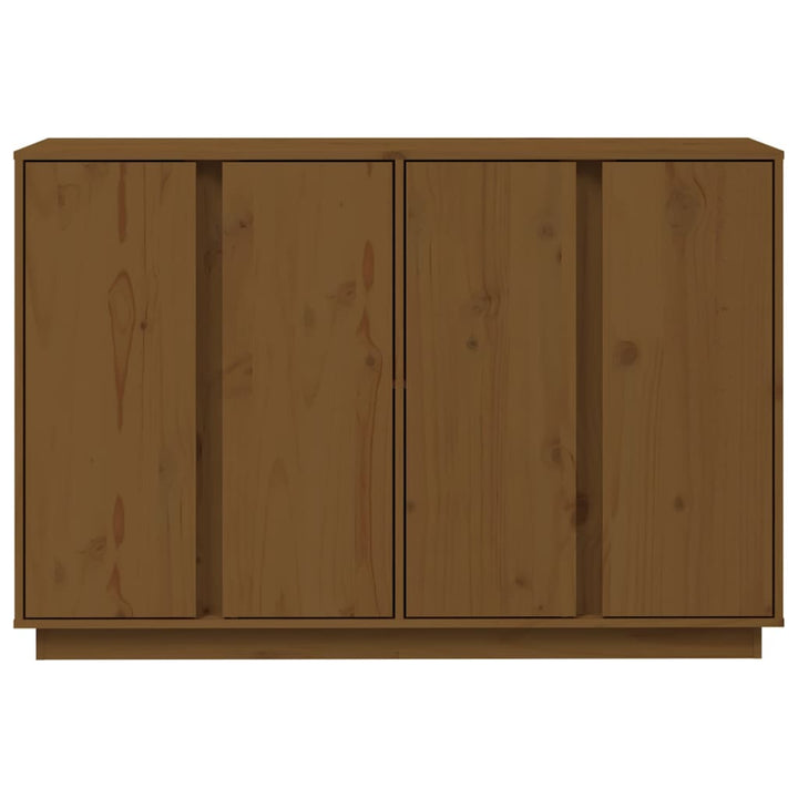 skænk 120x35x80 cm massivt fyrretræ gyldenbrun