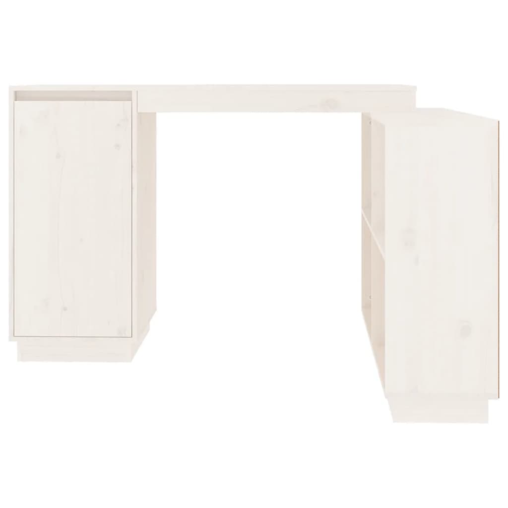 skrivebord 110x50x75 cm massivt fyrretræ hvid
