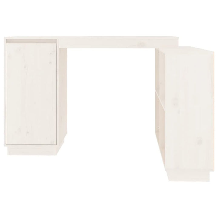 skrivebord 110x50x75 cm massivt fyrretræ hvid
