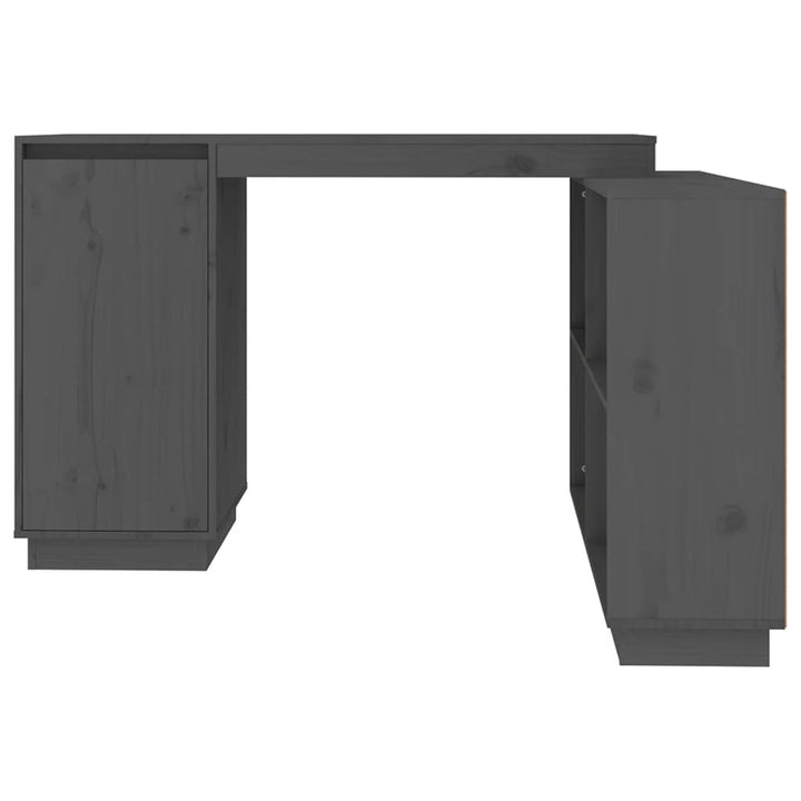 skrivebord 110x50x75 cm massivt fyrretræ grå