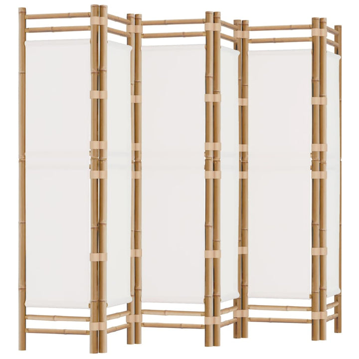 6-panels rumdeler 240 cm foldbar bambus og kanvas