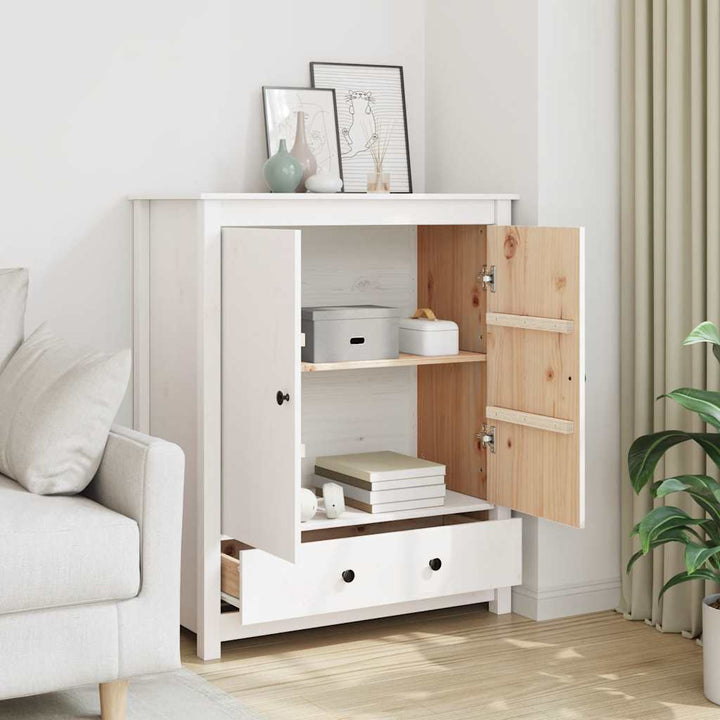 skab 83x41,5x100 cm massivt fyrretræ hvid