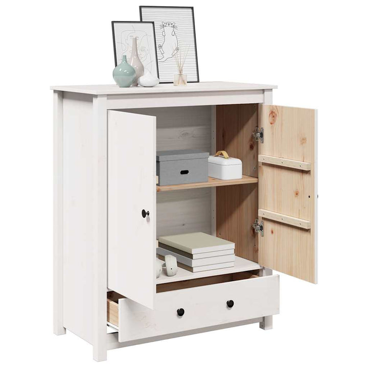 skab 83x41,5x100 cm massivt fyrretræ hvid