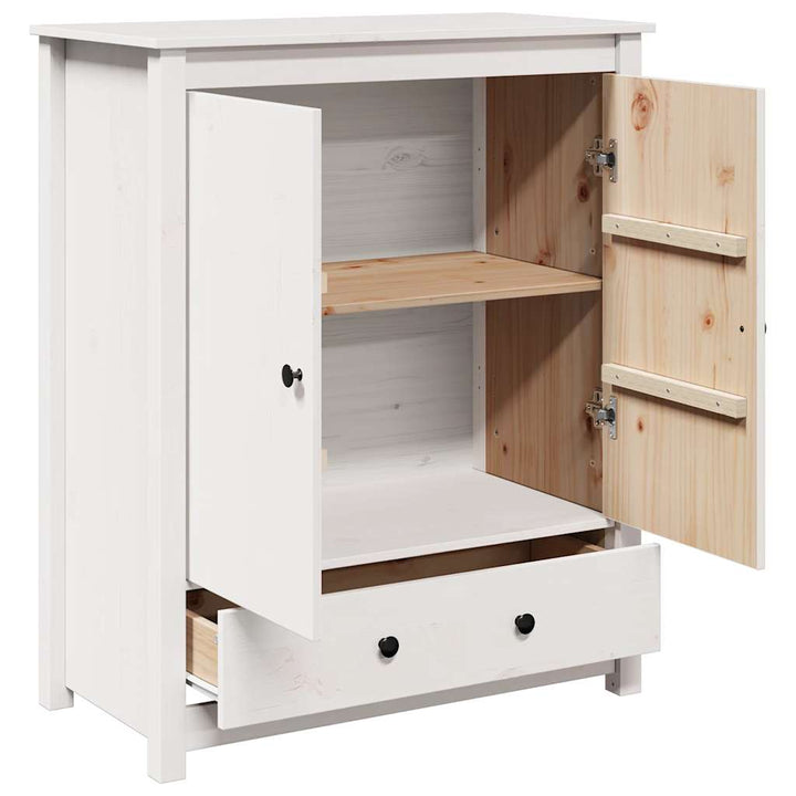 skab 83x41,5x100 cm massivt fyrretræ hvid