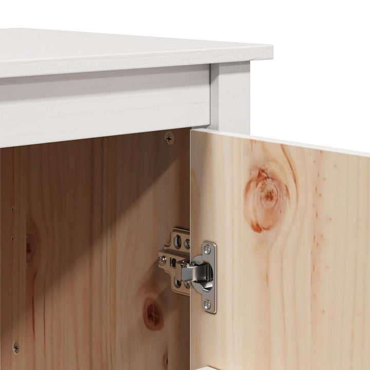skab 83x41,5x100 cm massivt fyrretræ hvid