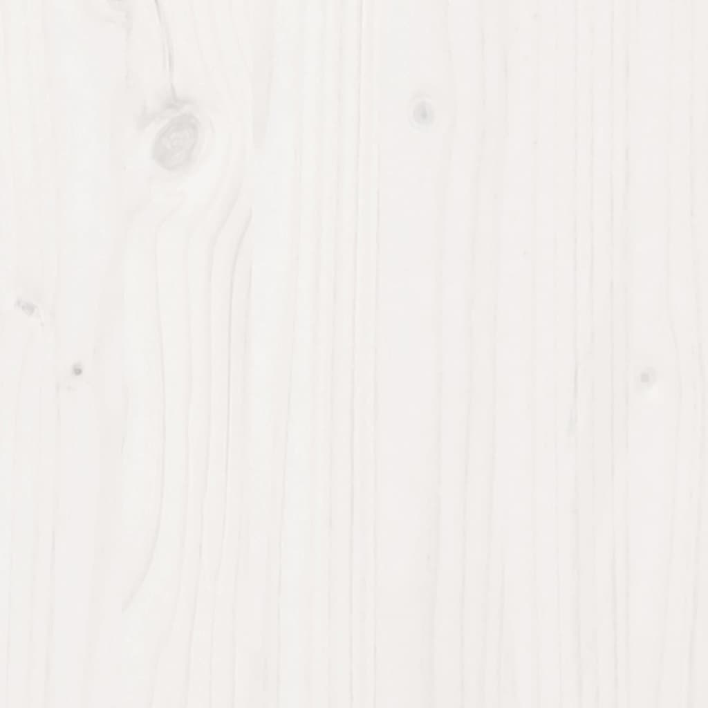 skab 80x35x154 cm massivt fyrretræ hvid