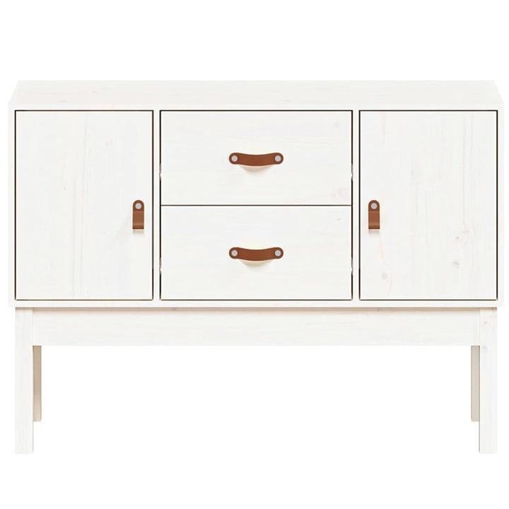 skænk 110x40x78 cm massivt fyrretræ hvid