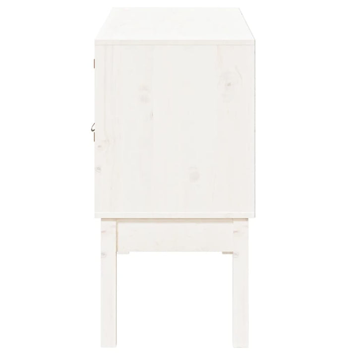 skænk 110x40x78 cm massivt fyrretræ hvid