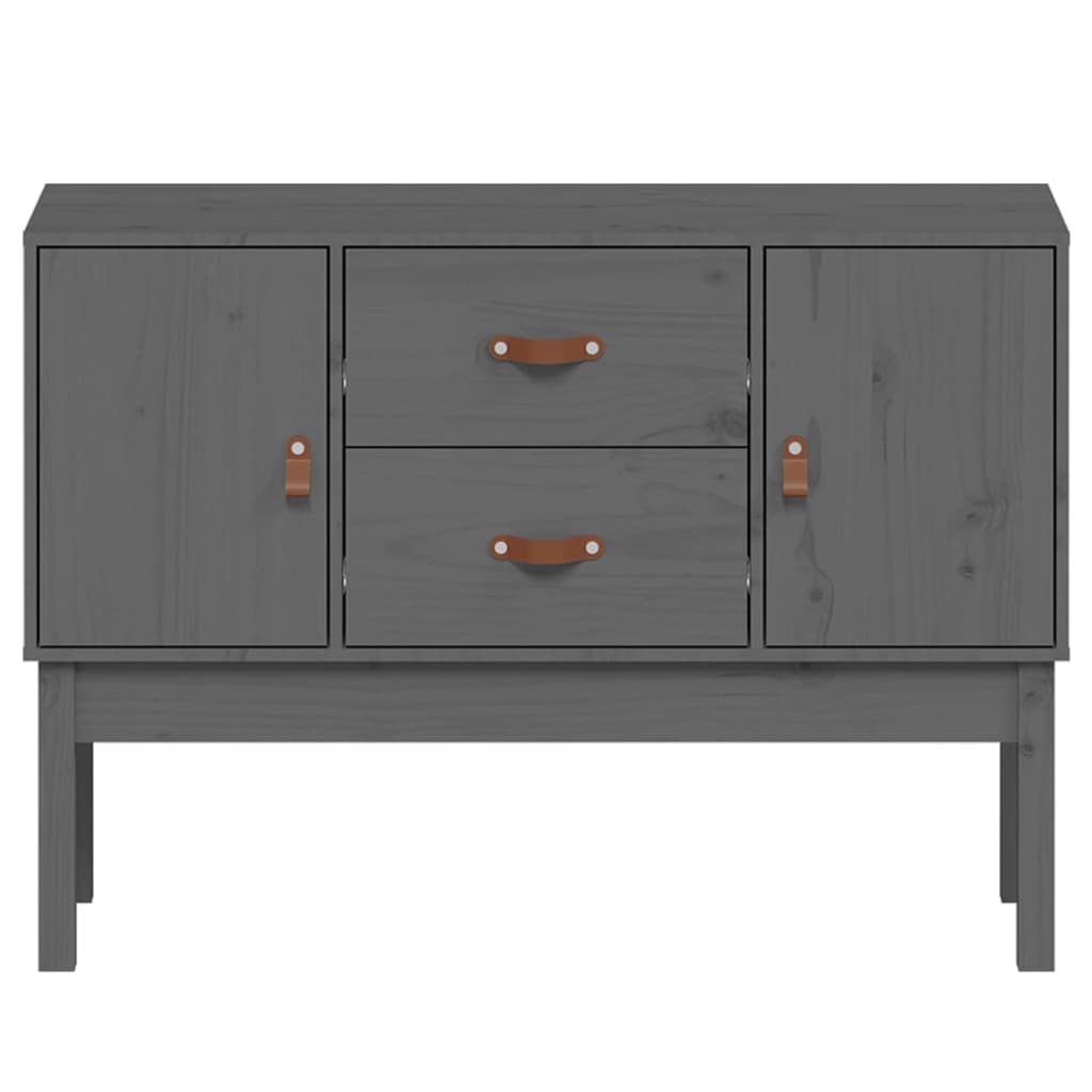 skænk 110x40x78 cm massivt fyrretræ grå