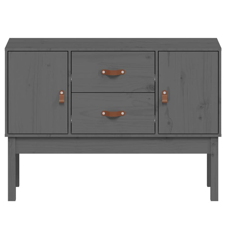 skænk 110x40x78 cm massivt fyrretræ grå