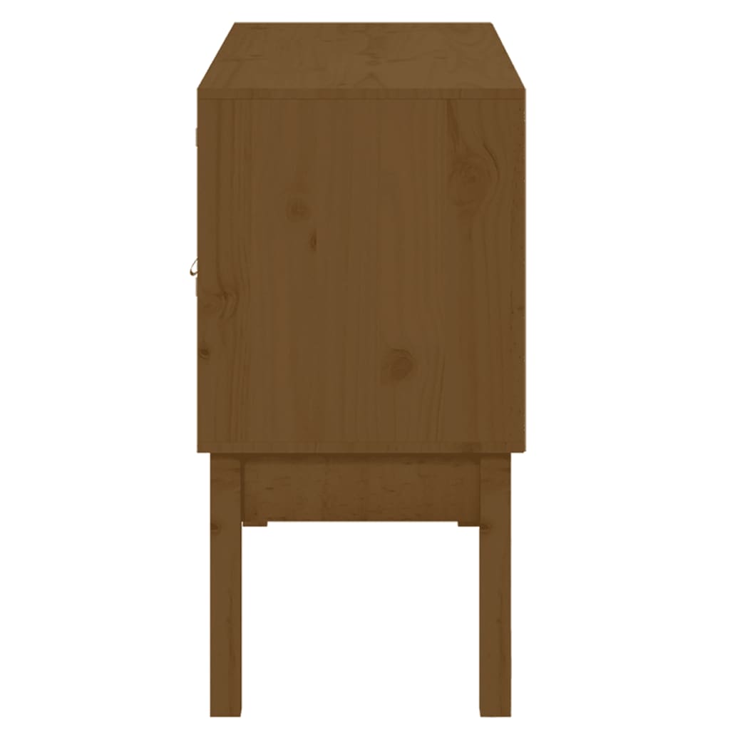 skænk 110x40x78 cm massivt fyrretræ gyldenbrun