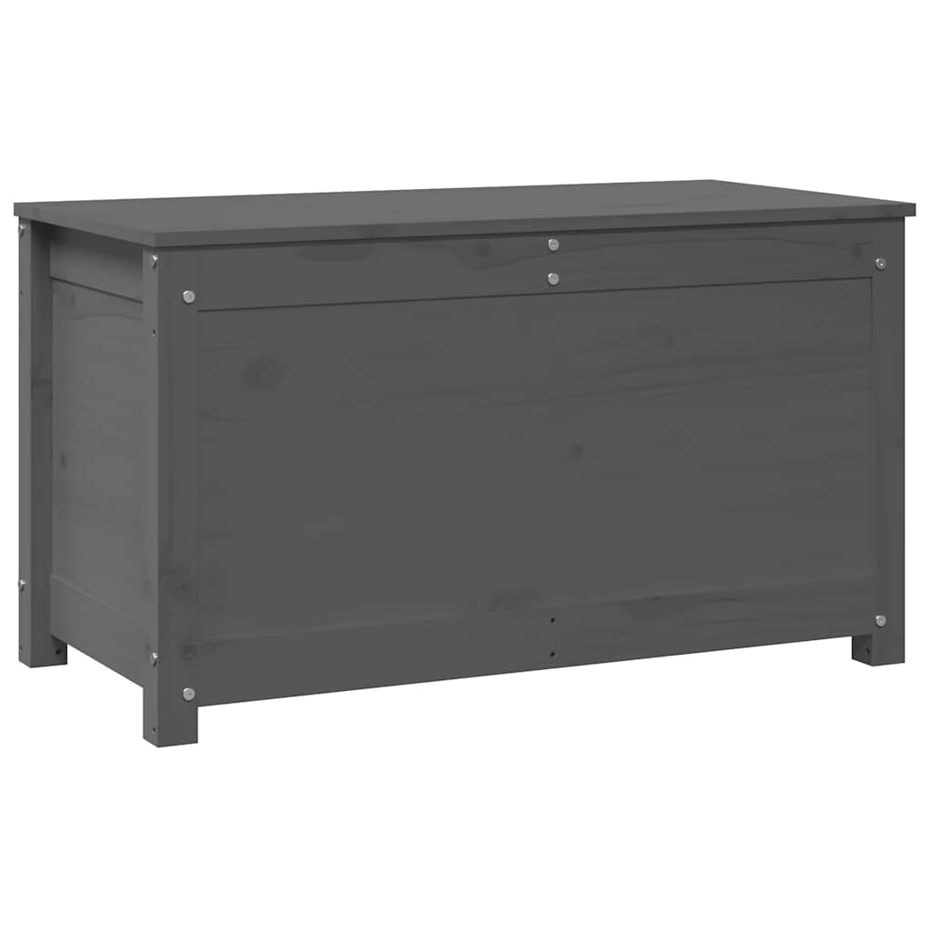 opbevaringskasse 80x40x45,5 cm massivt fyrretræ grå