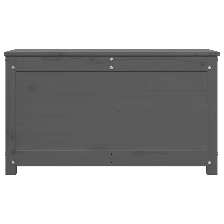 opbevaringskasse 80x40x45,5 cm massivt fyrretræ grå