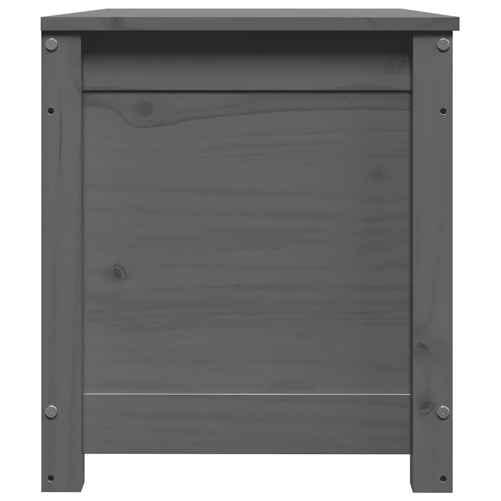 opbevaringskasse 80x40x45,5 cm massivt fyrretræ grå
