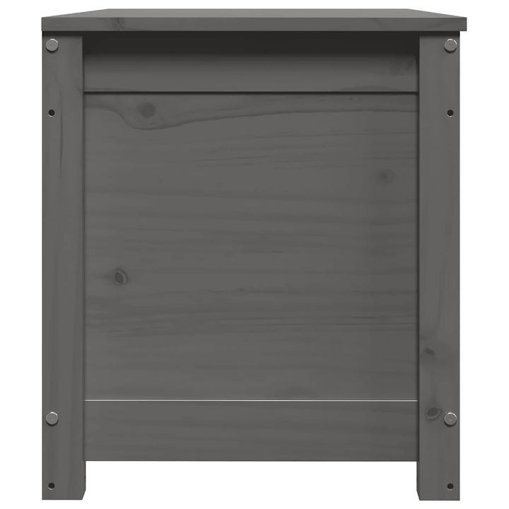 opbevaringskasse 80x40x45,5 cm massivt fyrretræ grå
