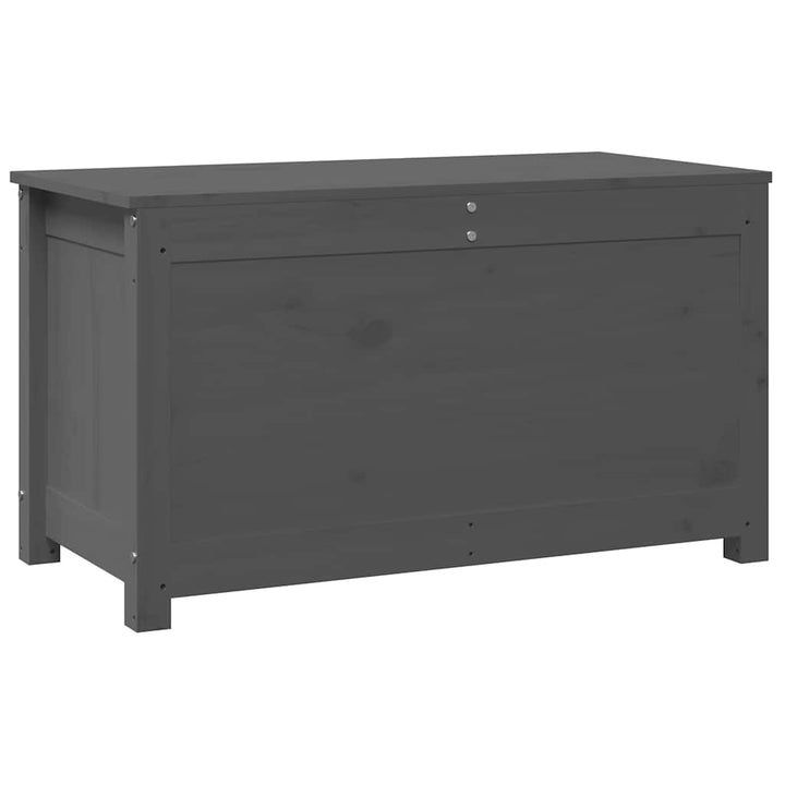 opbevaringskasse 80x40x45,5 cm massivt fyrretræ grå