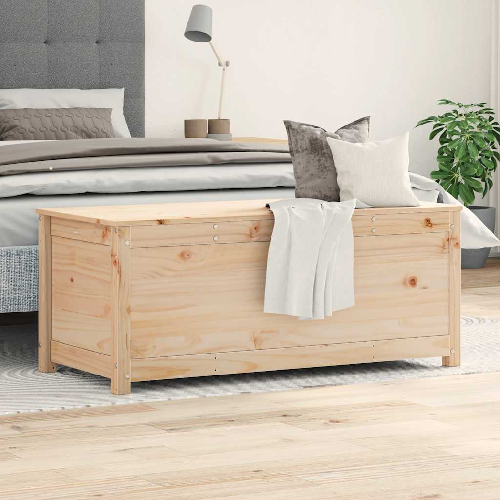 opbevaringskasse 110x50x45,5 cm massivt fyrretræ