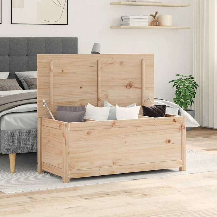 opbevaringskasse 110x50x45,5 cm massivt fyrretræ