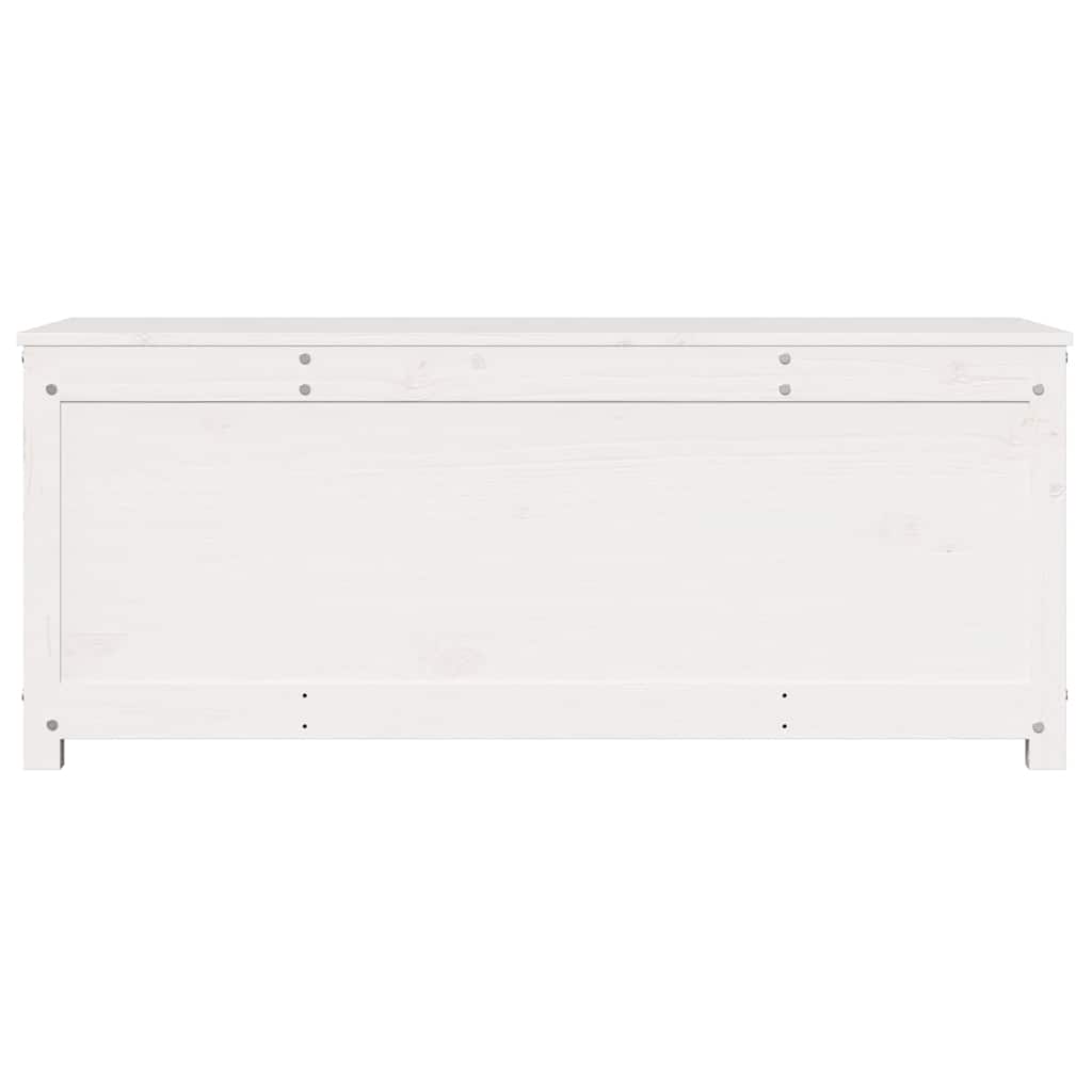 opbevaringskasse 110x50x45,5 cm massivt fyrretræ hvid