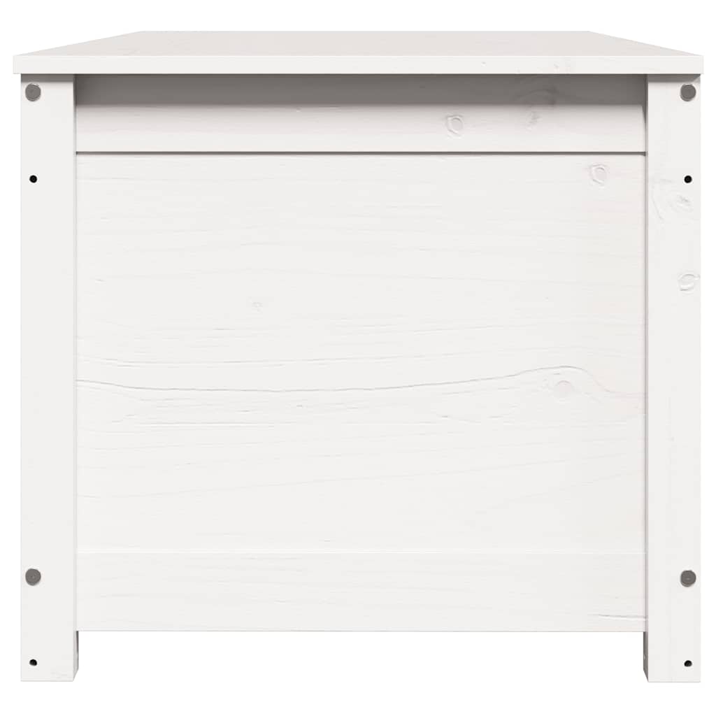 opbevaringskasse 110x50x45,5 cm massivt fyrretræ hvid