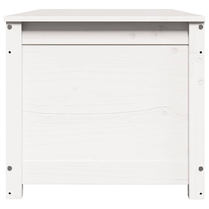 opbevaringskasse 110x50x45,5 cm massivt fyrretræ hvid