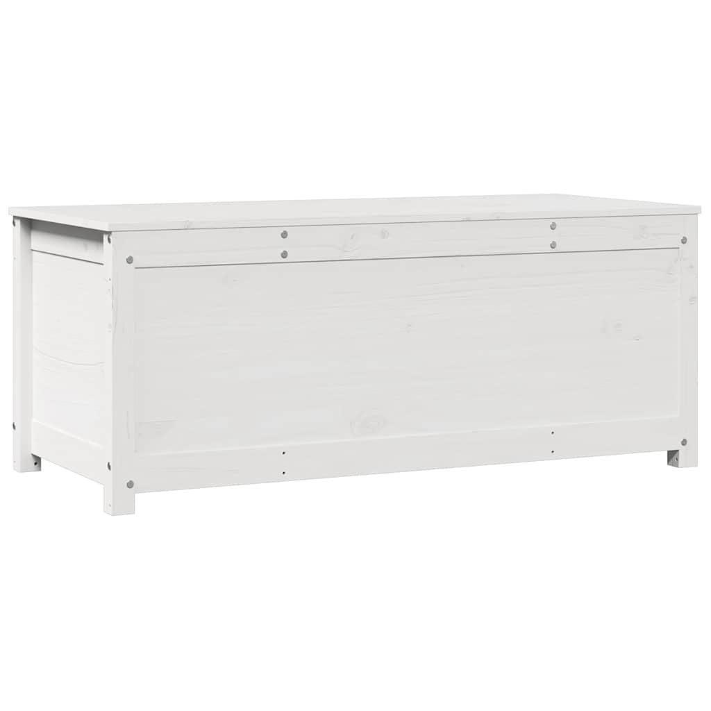 opbevaringskasse 110x50x45,5 cm massivt fyrretræ hvid