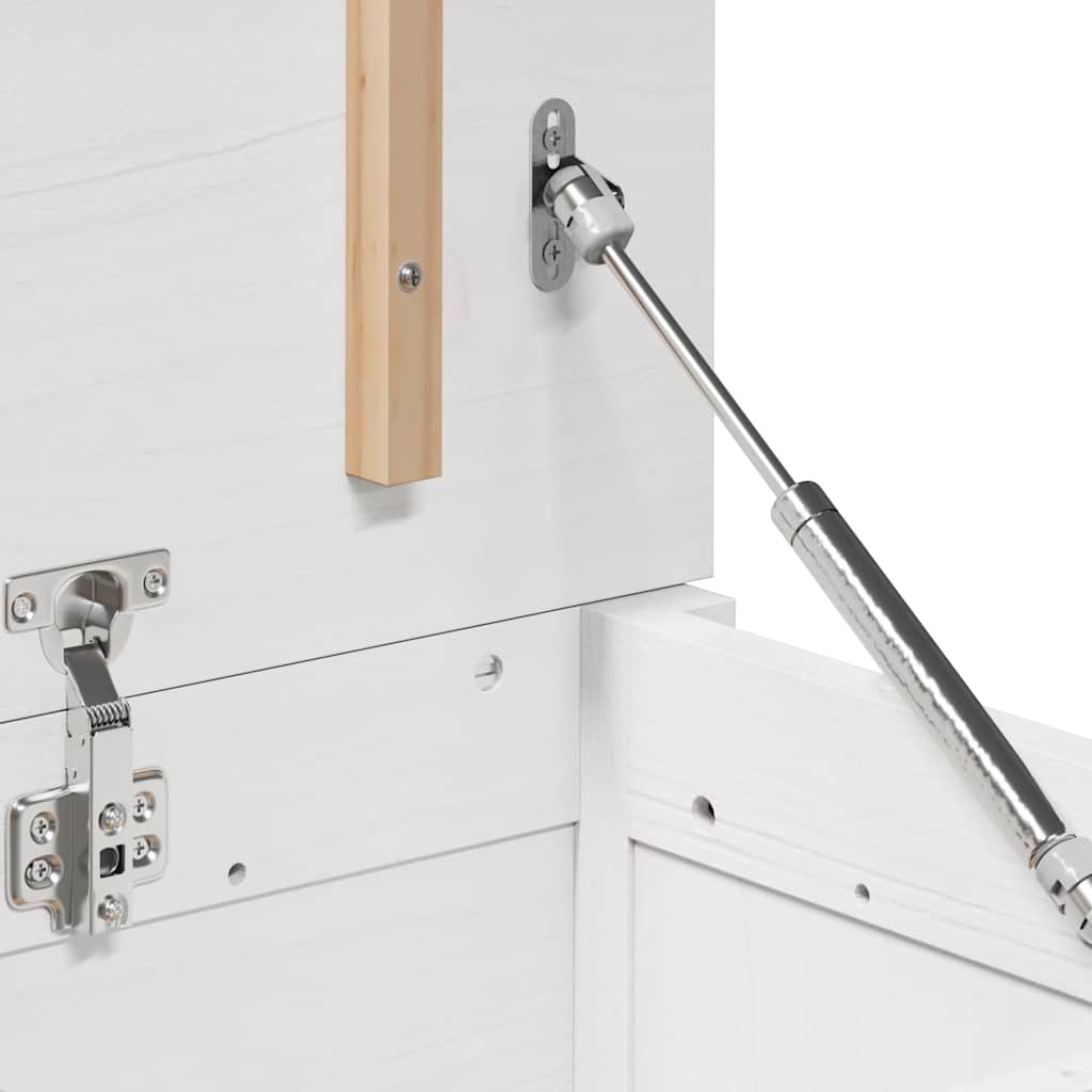 opbevaringskasse 110x50x45,5 cm massivt fyrretræ hvid