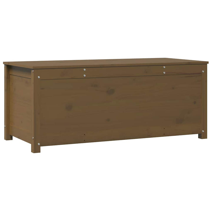 opbevaringskasse 110x50x45,5 cm massivt fyrretræ gyldenbrun