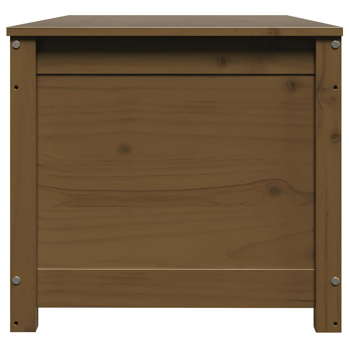 opbevaringskasse 110x50x45,5 cm massivt fyrretræ gyldenbrun