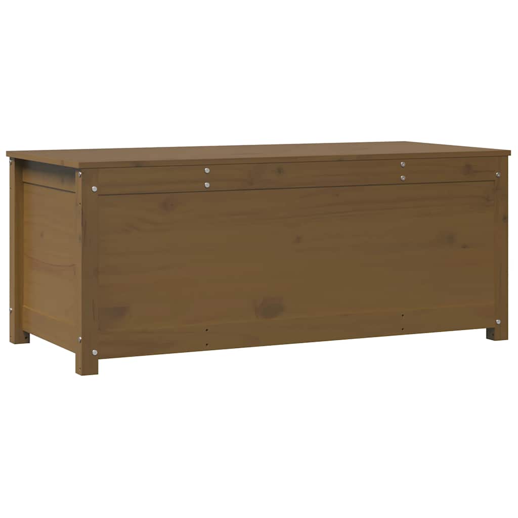 opbevaringskasse 110x50x45,5 cm massivt fyrretræ gyldenbrun