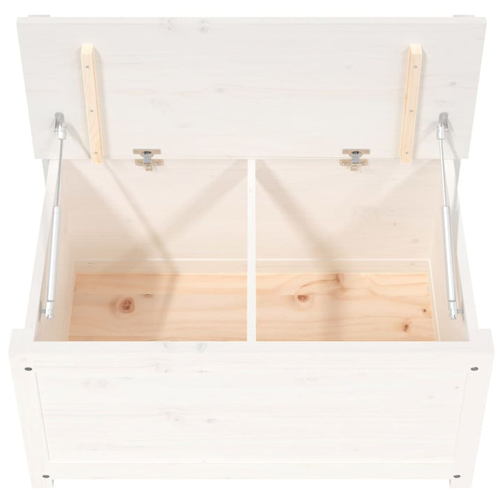 bænk 80x41x77 cm massivt fyrretræ hvid
