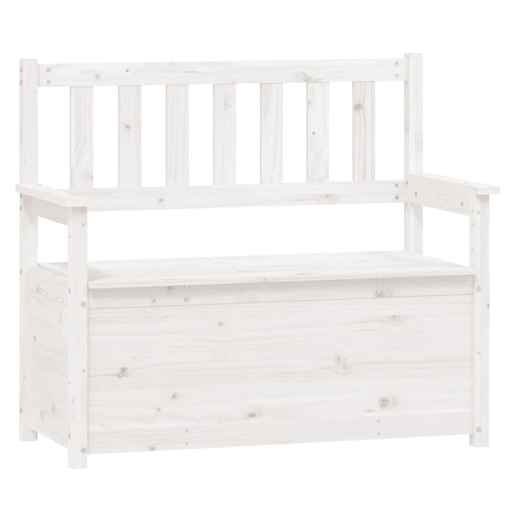 bænk 112,5x51x,5x96,5 cm massivt fyrretræ hvid