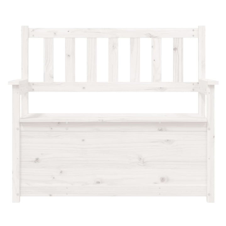 bænk 112,5x51x,5x96,5 cm massivt fyrretræ hvid