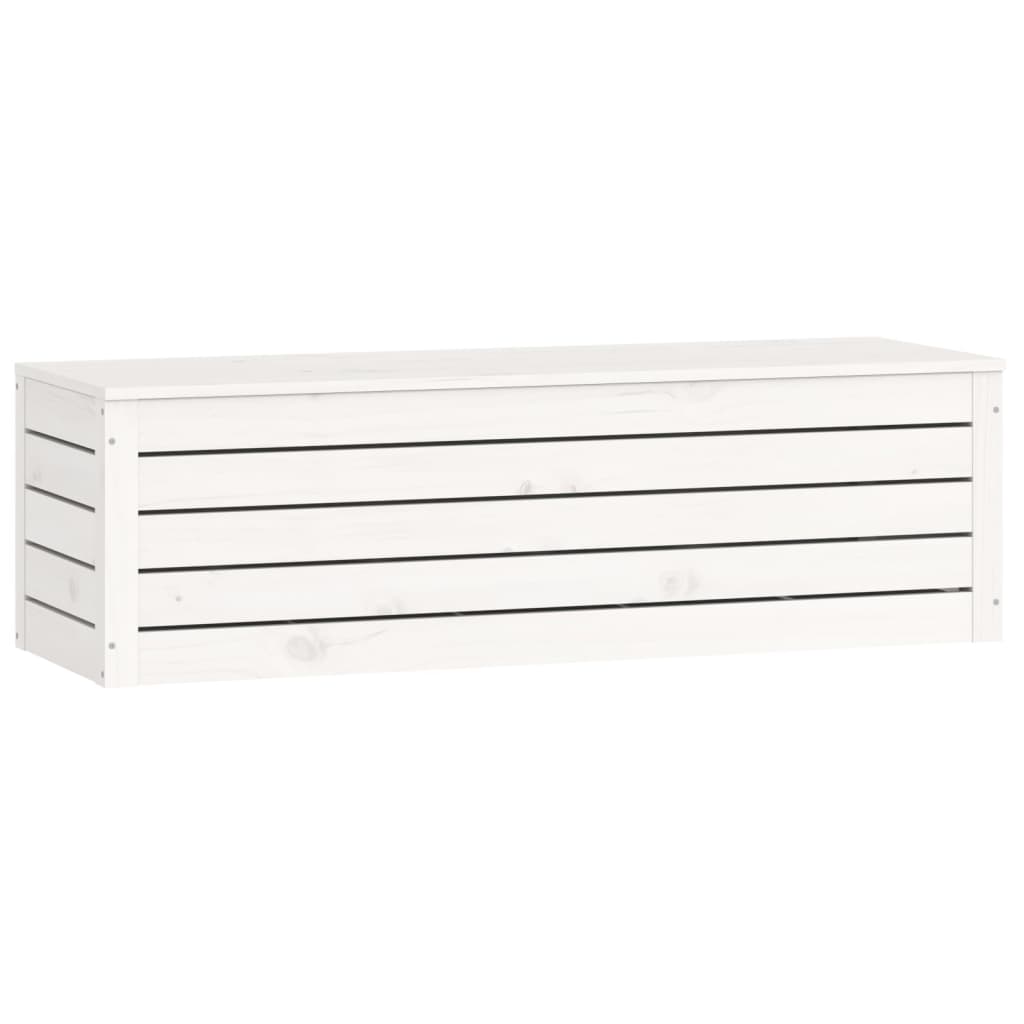 opbevaringskasse 109x36,5x33 cm massivt fyrretræ hvid