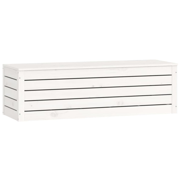 opbevaringskasse 109x36,5x33 cm massivt fyrretræ hvid