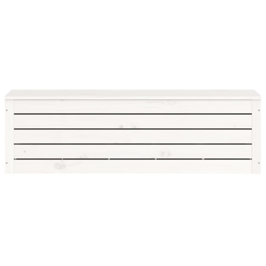opbevaringskasse 109x36,5x33 cm massivt fyrretræ hvid