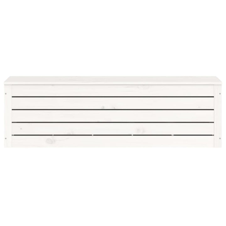 opbevaringskasse 109x36,5x33 cm massivt fyrretræ hvid