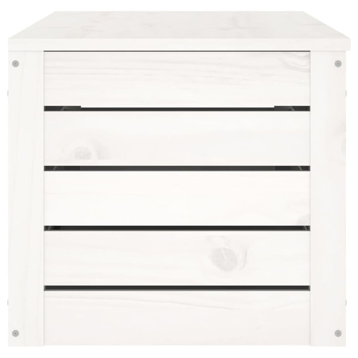 opbevaringskasse 109x36,5x33 cm massivt fyrretræ hvid
