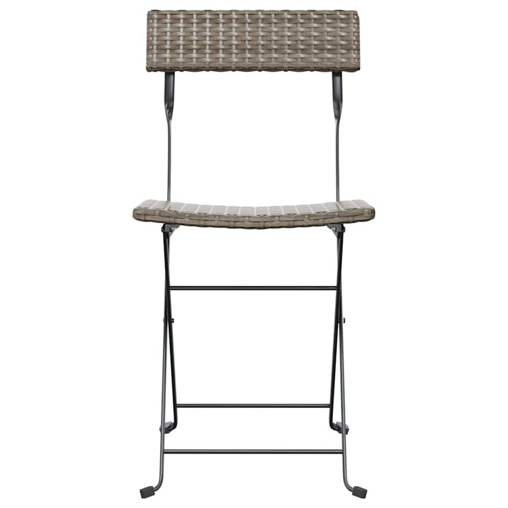 foldbare bistrostole 6 stk. polyrattan og stål grå