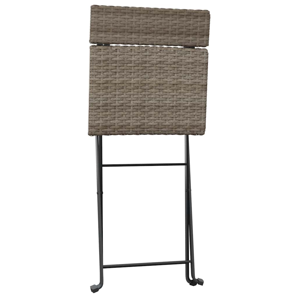 foldbare bistrostole 6 stk. polyrattan og stål grå