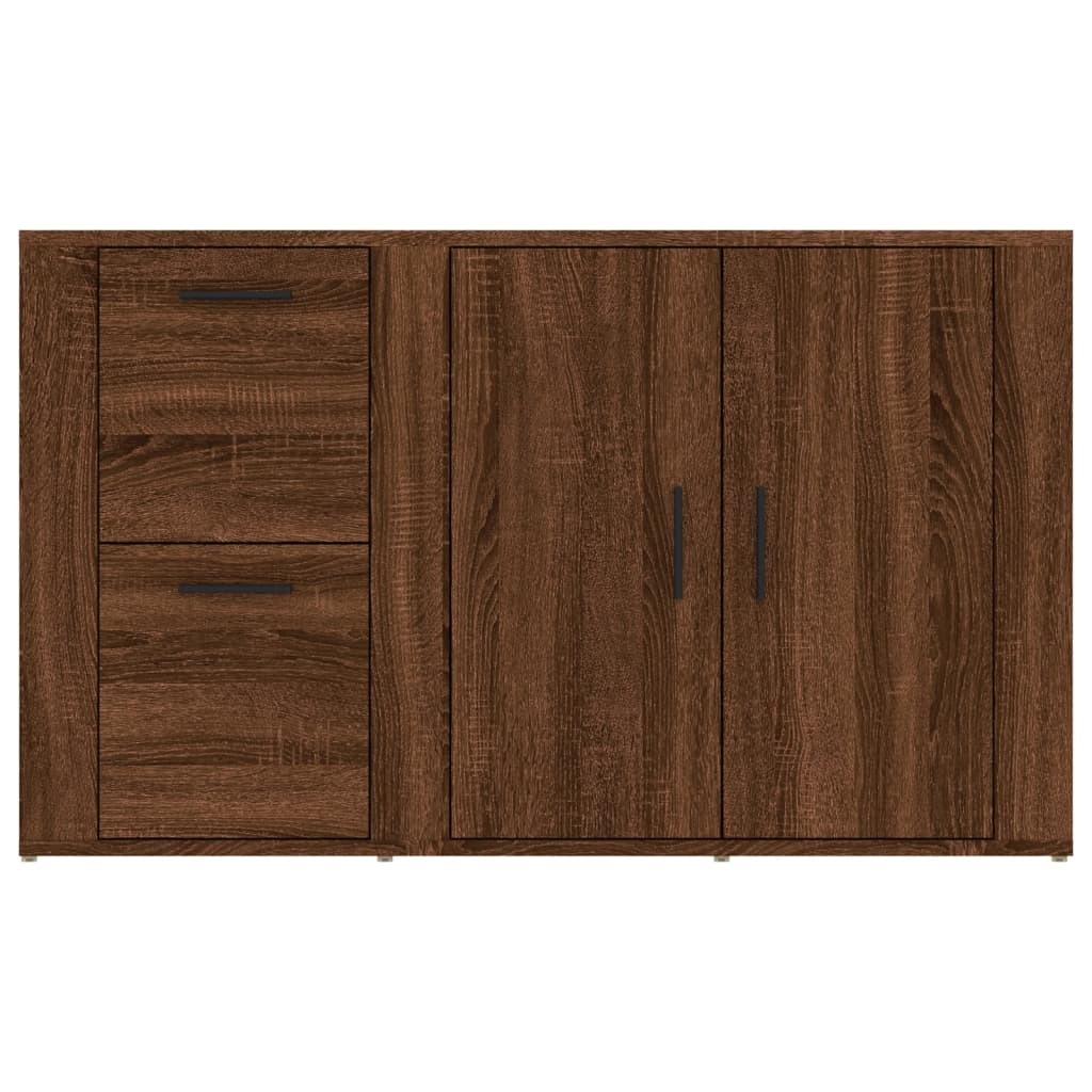 skænk 100x33x59,5 cm konstrueret træ brun egetræsfarve