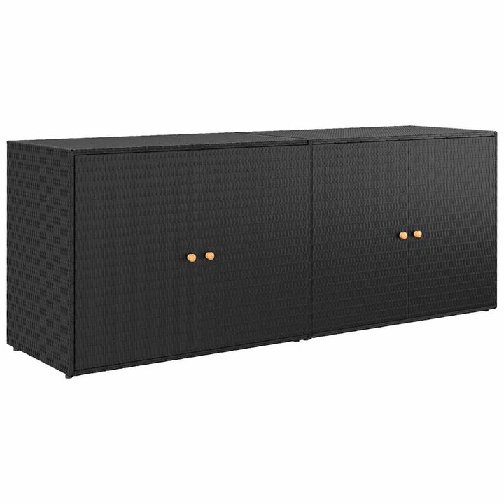 haveskab sort 198x55,5x80 cm polyrattan