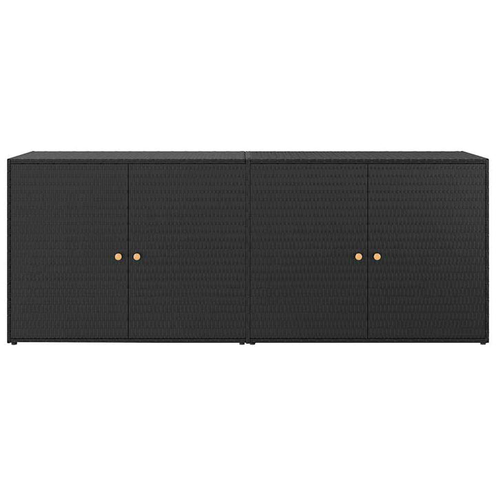 haveskab sort 198x55,5x80 cm polyrattan