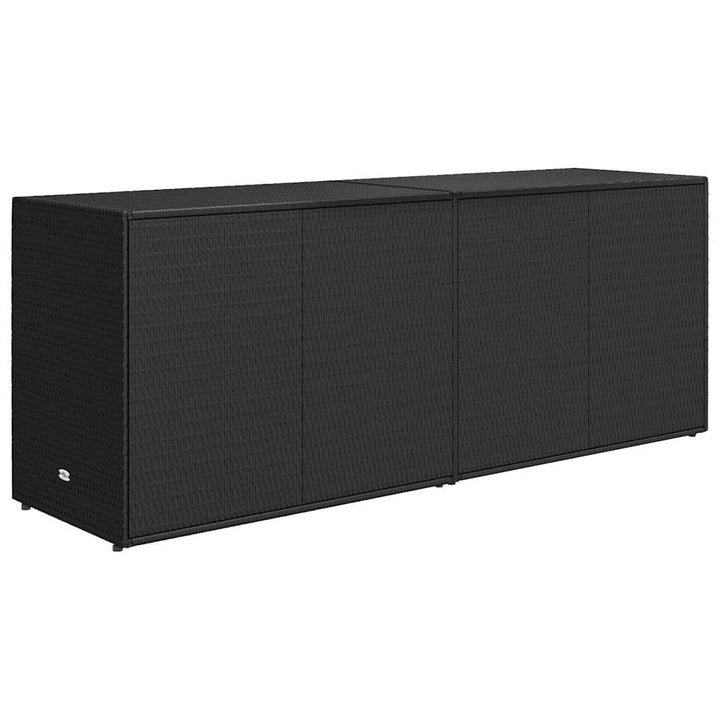 haveskab sort 198x55,5x80 cm polyrattan