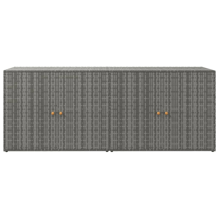 opbevaringsskab til haven 198x55,5x80 cm polyrattan grå