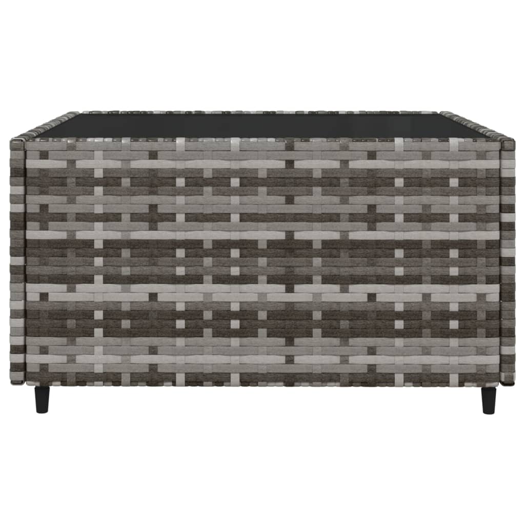 loungesæt til haven 3 dele med hynder polyrattan grå