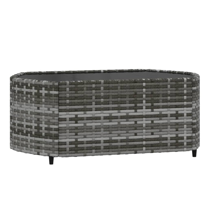loungesæt til haven 3 dele med hynder polyrattan grå