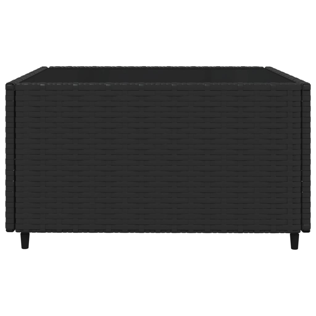 loungesæt til haven 4 dele med hynder polyrattan sort