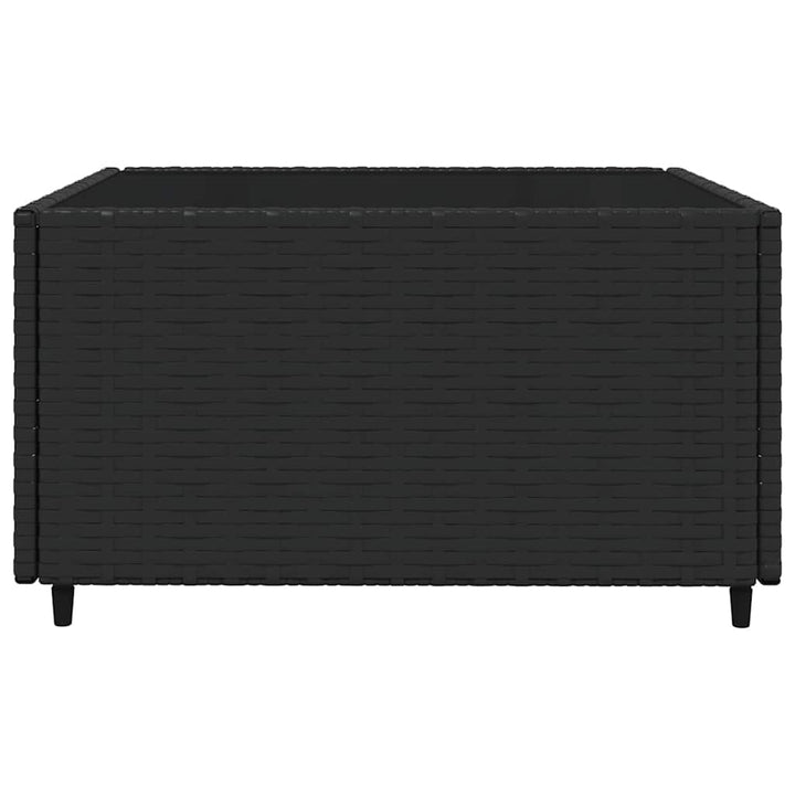 loungesæt til haven 3 dele med hynder polyrattan sort